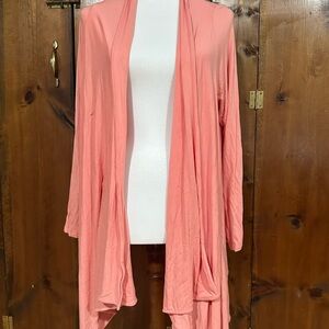 Women's Coral Open Front Cardigan Sweater